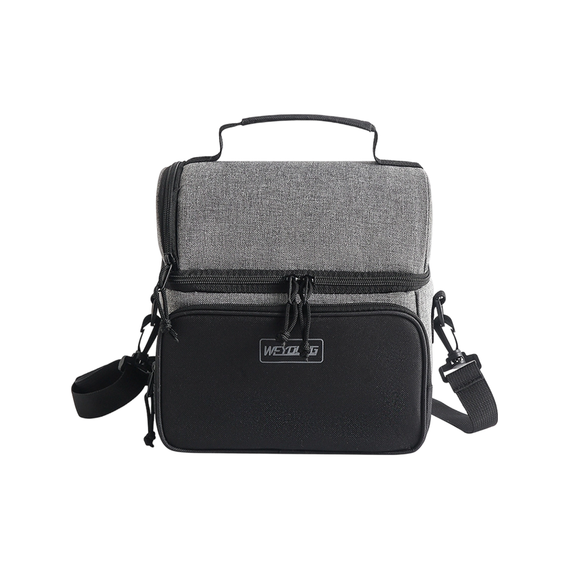 Lancheira de camada dupla de grande capacidade, bolsa isolada em tecido Oxford, bolsa de piquenique, bolsa de gelo portátil